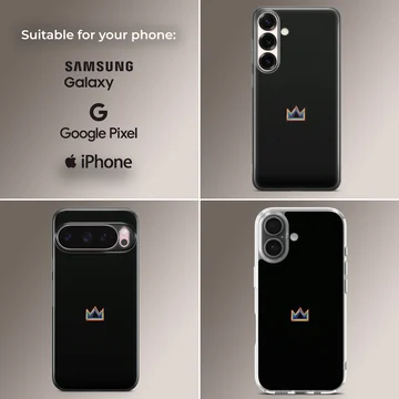 Crown emblem on a black background phone case — Collage