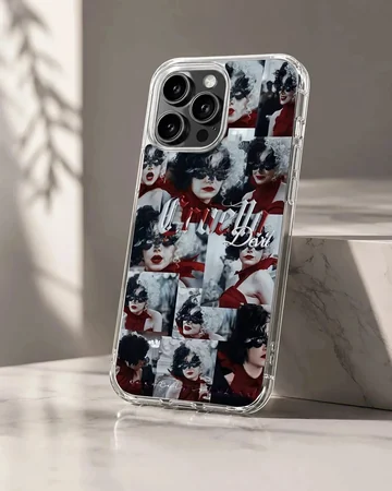Edgy Cruella De Vil artwork on a stylish phone case