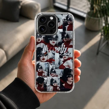 Edgy Cruella De Vil artwork on a stylish phone case — Lifestyle