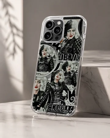 Edgy Cruella De Vil design phone case featuring dynamic illustrations — Hero