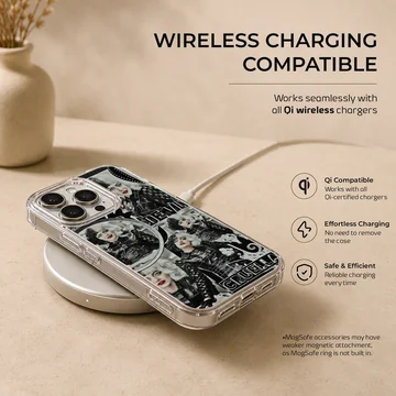 Edgy Cruella De Vil design phone case featuring dynamic illustrations — Charging