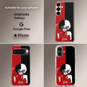 Edgy Cruella De Vil design on a phone case — Collage