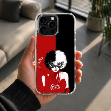 Edgy Cruella De Vil design on a phone case — Lifestyle