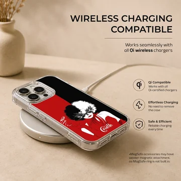 Edgy Cruella De Vil design on a phone case — Charging