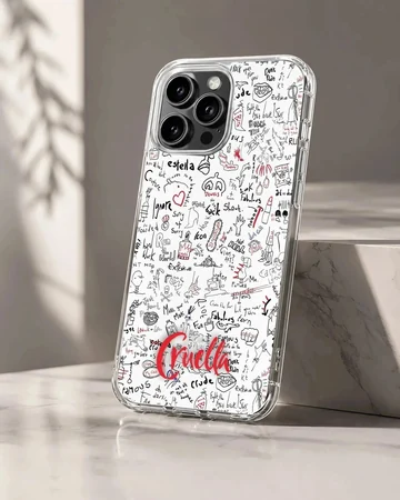 Edgy Cruella De Vil artwork on a phone case