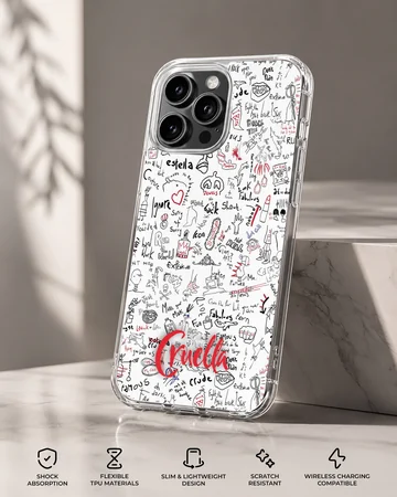 Edgy Cruella De Vil artwork on a phone case — Specs