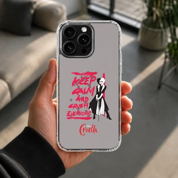 Edgy Cruella De Vil design with bold typography on phone case — Lifestyle