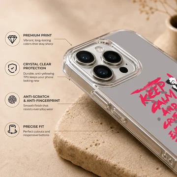 Edgy Cruella De Vil design with bold typography on phone case — Info
