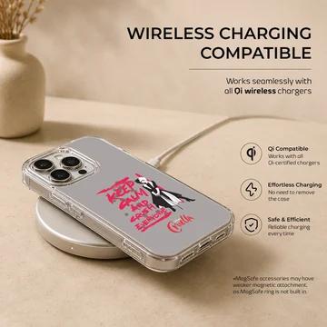 Edgy Cruella De Vil design with bold typography on phone case — Charging