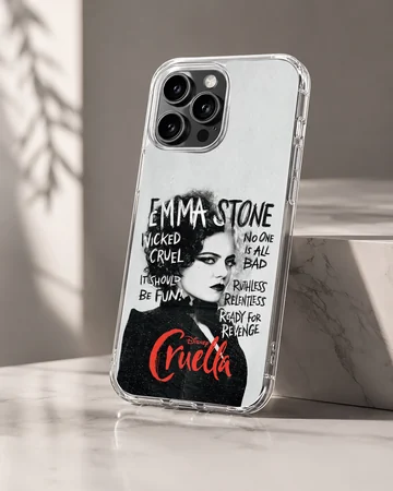 Edgy Cruella De Vil design on soft TPU phone case — Hero