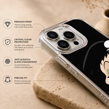 Cartoon design featuring Cruella De Vil on a phone case — Info