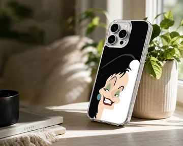 Cartoon design featuring Cruella De Vil on a phone case — Lifestyle