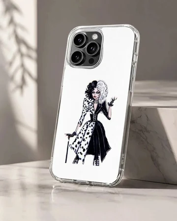 Stunning Cruella De Vil design on a matte finish phone case