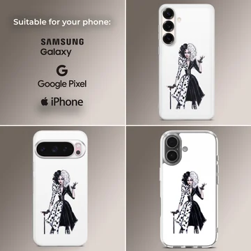 Stunning Cruella De Vil design on a matte finish phone case — Collage