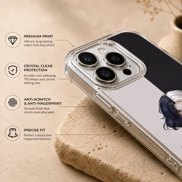 Edgy black and white illustration of Cruella De Vil phone case — Info