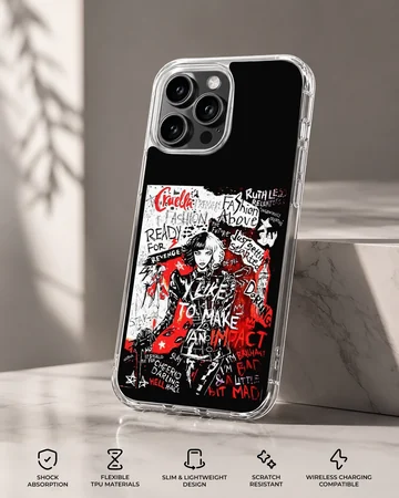 Edgy Cruella De Vil artwork printed on a phone case — Specs