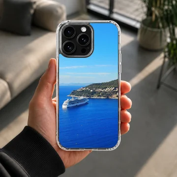 A scenic view of cruise ships on the blue ocean, Cruise Ships phone case — Lifestyle