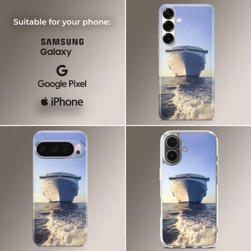 Photographic design of cruise ships on the ocean phone case — Collage