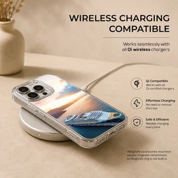 A stunning cruise ship at sunset, showcased on a phone case — Charging