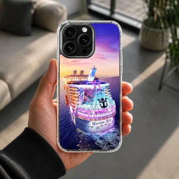Cruise ships sailing through serene ocean waters on phone case — Lifestyle