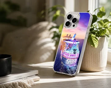 Cruise ships sailing through serene ocean waters on phone case — Lifestyle
