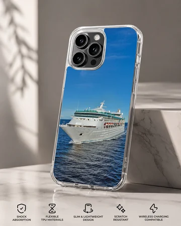 Stunning cruise ship sailing on clear blue waters phone case — Specs