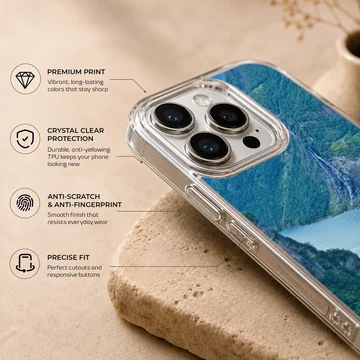 Cruise Ships phone case featuring a serene landscape view — Info