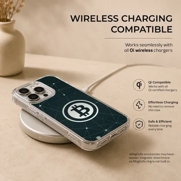 Stylish crypto-themed phone case with digital artwork — Charging