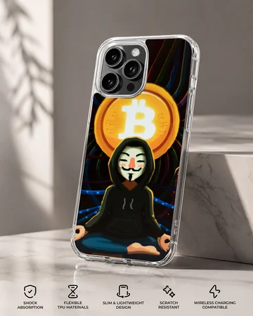 Edgy digital illustration featuring crypto design on a phone case — Specs