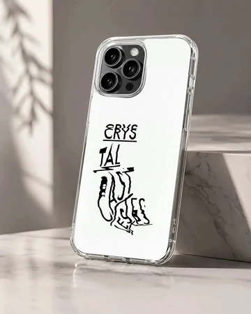 Bold typography design on a Crystal Castles phone case