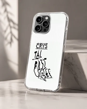 Bold typography design on a Crystal Castles phone case — Hero