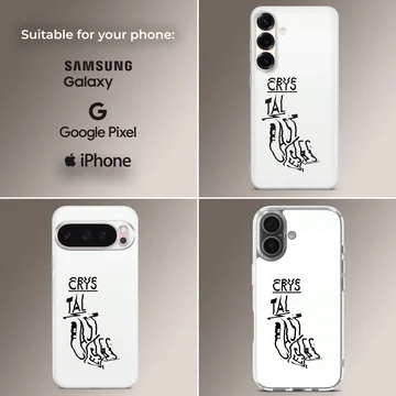 Bold typography design on a Crystal Castles phone case — Collage