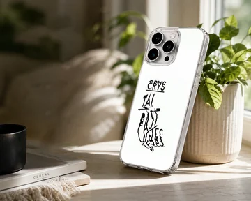 Bold typography design on a Crystal Castles phone case — Lifestyle