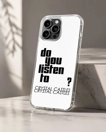 Bold typography design with text 'Do You Listen To?' on phone case