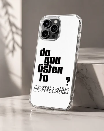 Bold typography design with text 'Do You Listen To?' on phone case — Hero