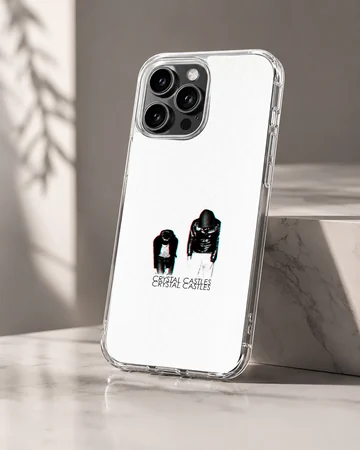 Bold typography of Crystal Castles on a striking phone case — Hero