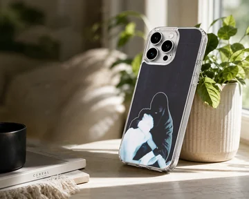 Ethereal Crystal Castles artwork printed on a phone case — Lifestyle