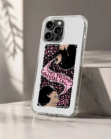 Edgy digital artwork of Crystal Castles on a phone case