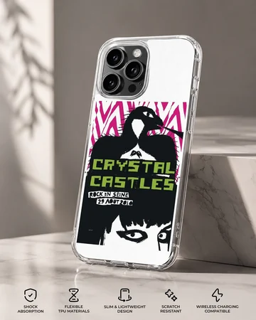 Crystal Castles graphic design on a phone case — Specs