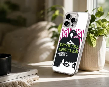 Crystal Castles graphic design on a phone case — Lifestyle