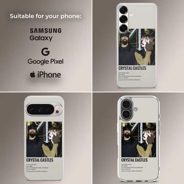 Dynamic Crystal Castles artwork on a phone case — Collage