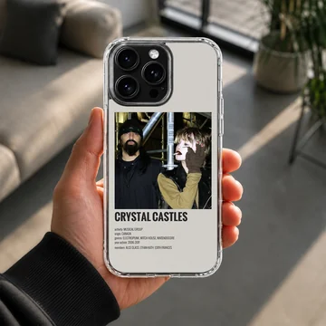 Dynamic Crystal Castles artwork on a phone case — Lifestyle