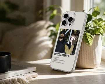 Dynamic Crystal Castles artwork on a phone case — Lifestyle