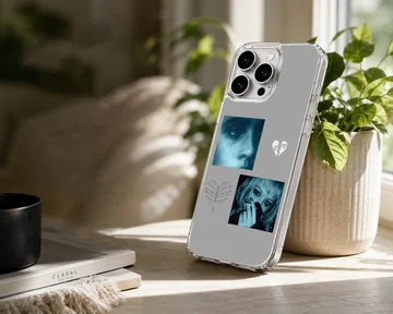 Edgy artwork featuring emotional expressions on a phone case — Lifestyle