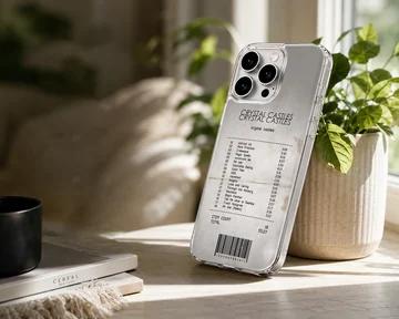 Crystal Castles phone case with bold typography and music vibes — Lifestyle