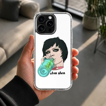Art illustration of a person drinking a beverage on a phone case — Lifestyle