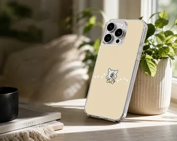 Cubone cartoon character on a soft background phone case — Lifestyle