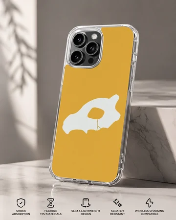 Cubone design on a yellow background phone case — Specs