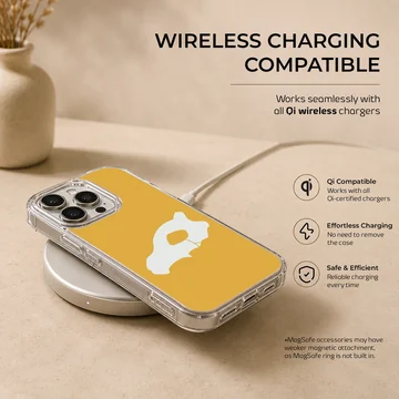Cubone design on a yellow background phone case — Charging