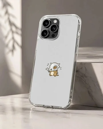 Whimsical Cubone character printed on a phone case